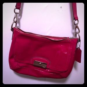 Hot Pink Leather Coach Purse